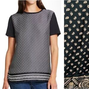 Scotch & Soda Raffia Town Brown Black Paisley Contrast Shirt